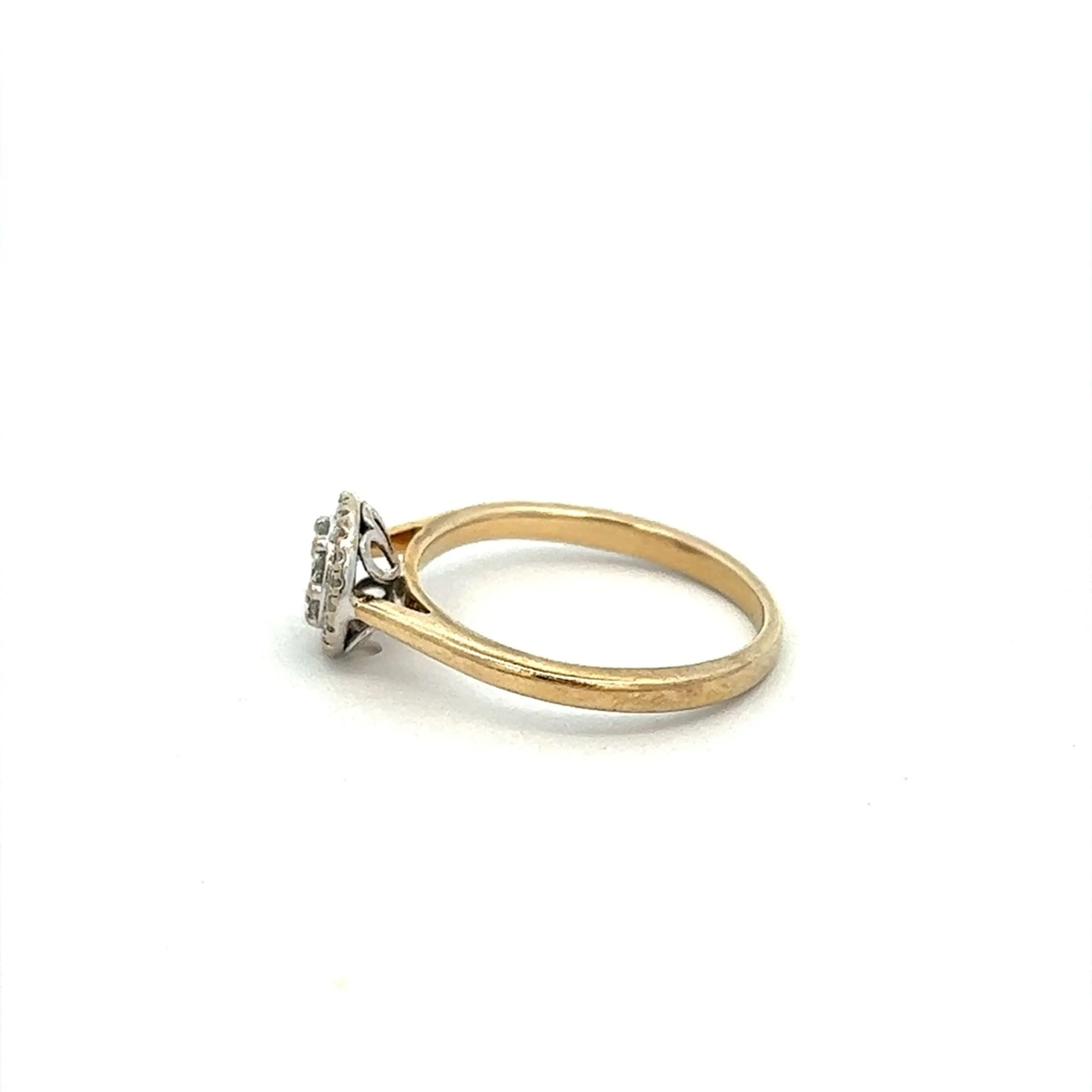 Diamond Cluster Ring set in 9ct Yellow and White Gold