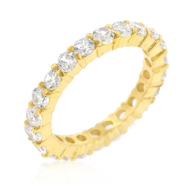 Elizabeth Clear Eternity Stackable Ring | 4ct