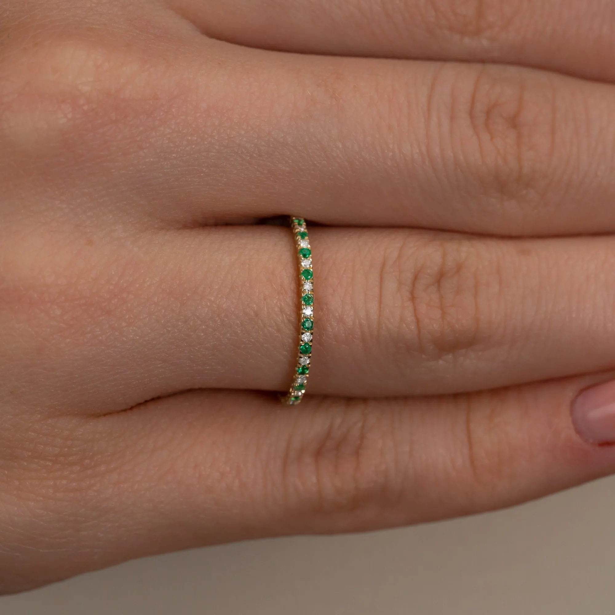 Emerald and Diamond Eternity Ring, Kiki