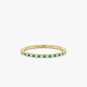 Emerald and Diamond Eternity Ring, Kiki