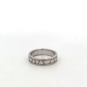 Erin Sandblasted 925 Sterling Silver Wedding Band Ring 6