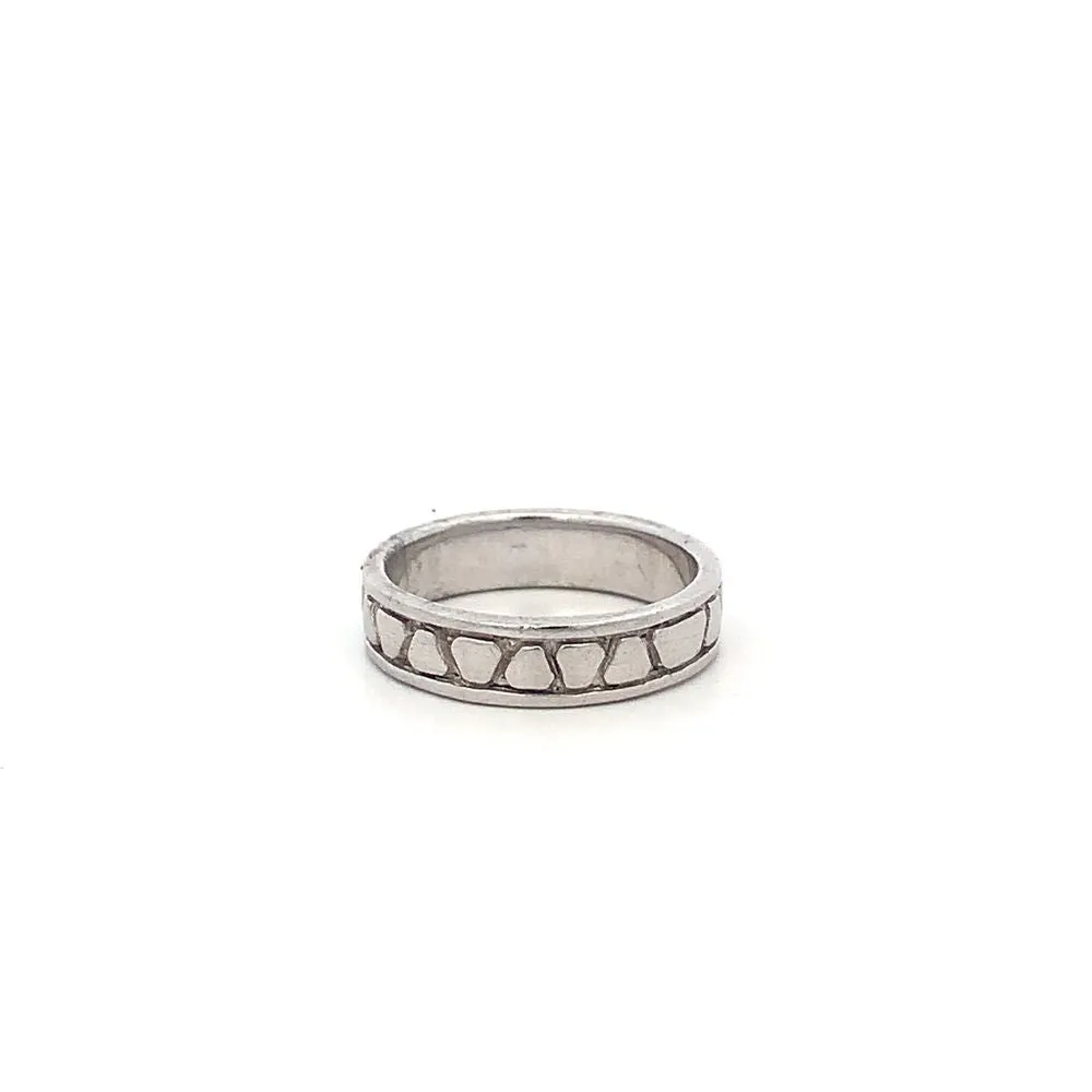 Erin Sandblasted 925 Sterling Silver Wedding Band Ring 6