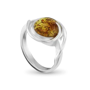 Forever Silver and Amber Ring