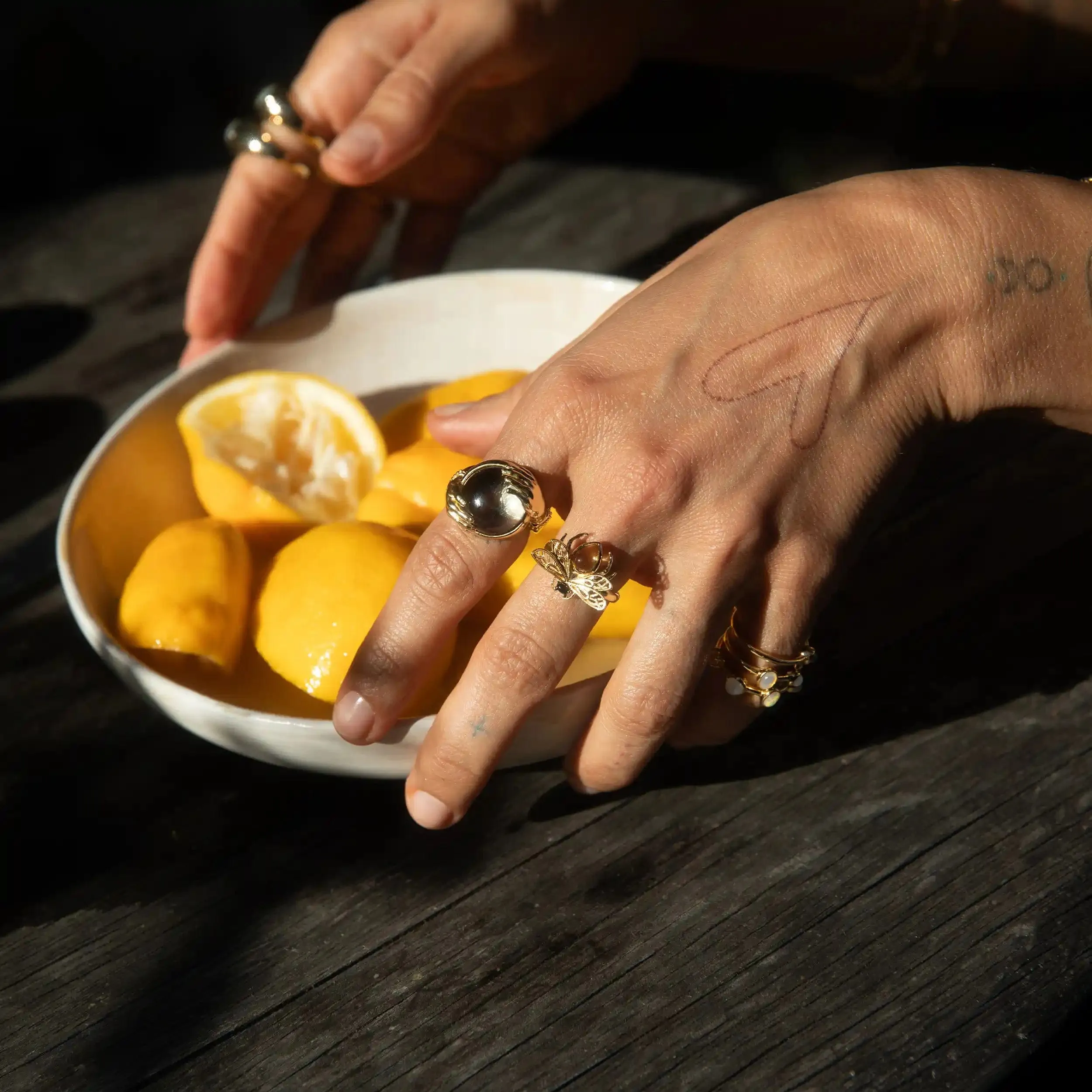 Green Amethyst Fortune Teller Ring