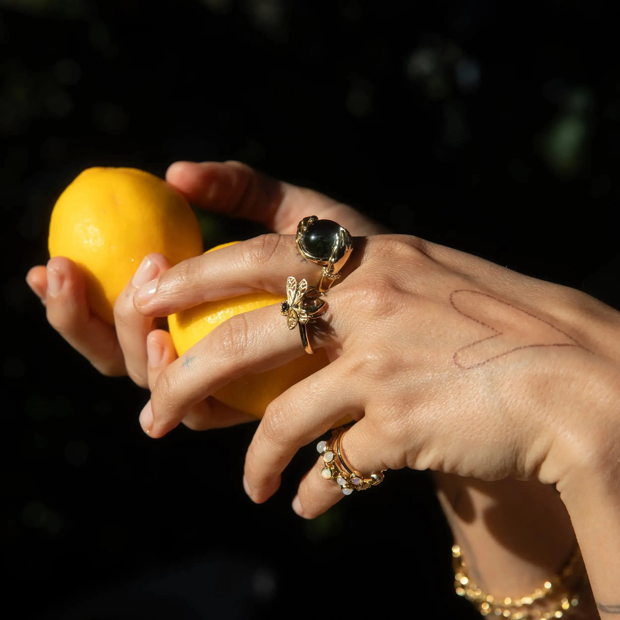 Green Amethyst Fortune Teller Ring