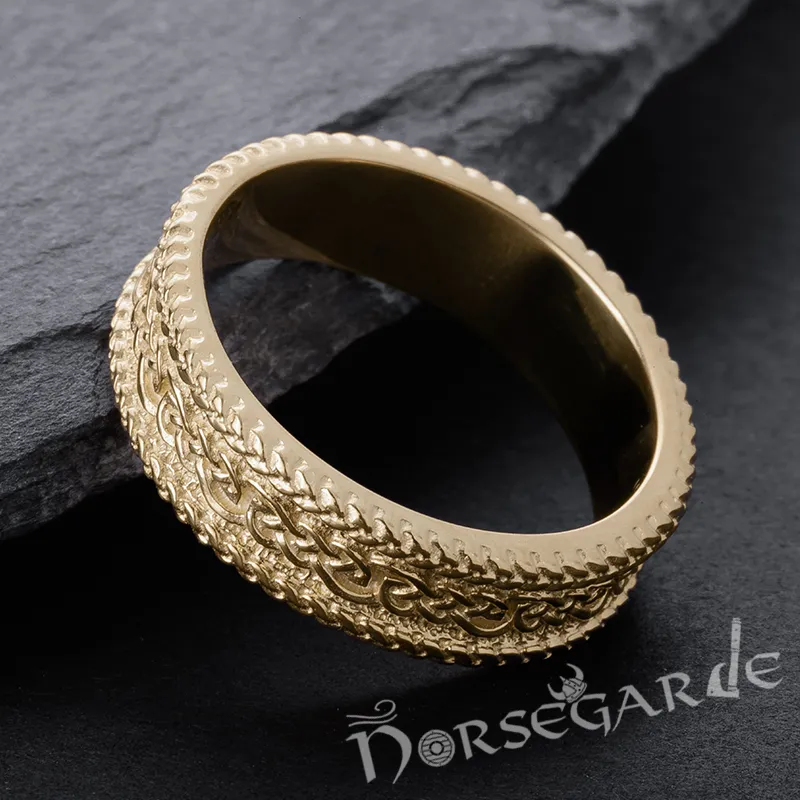 Handcrafted Endless Knot Band - Gold