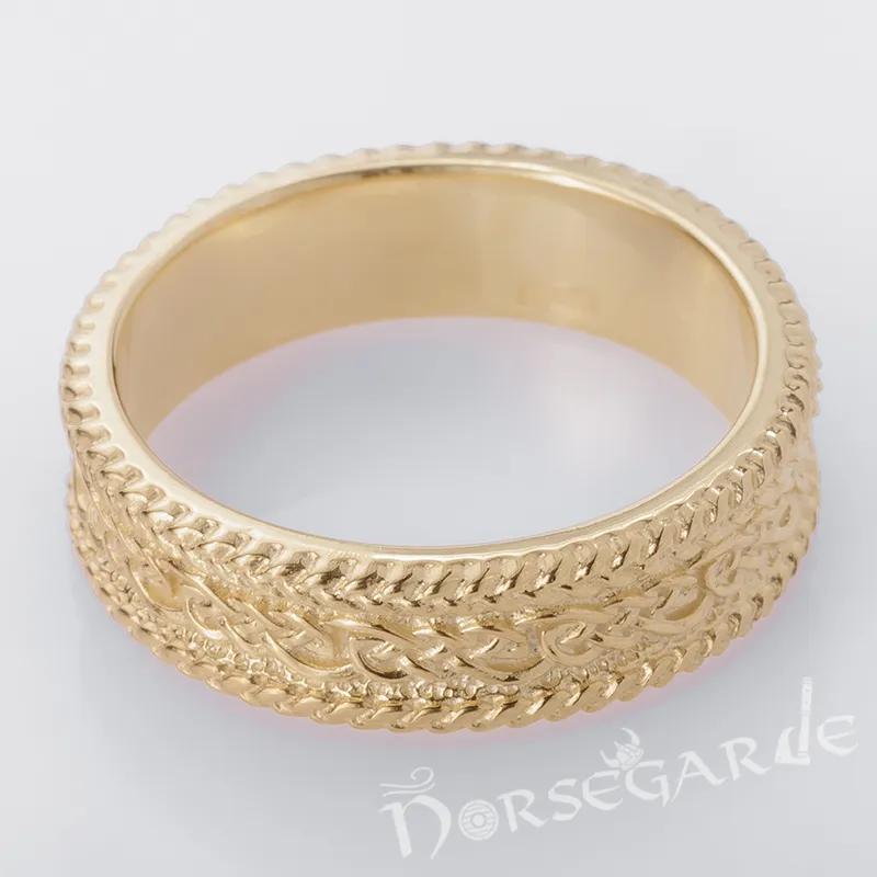 Handcrafted Endless Knot Band - Gold