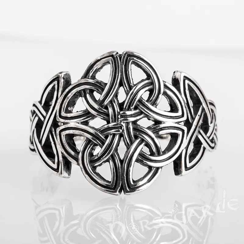 Handcrafted Large Celtic Knot Ring - Sterling Silver