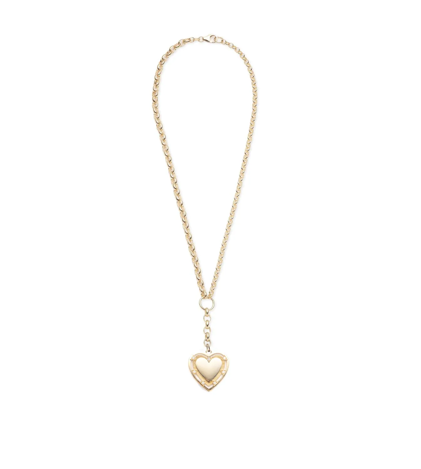 Heart Token - Love : Heavy Mixed Belcher Extension Chain Necklace