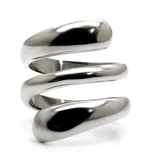 High polished (no plating) Stainless Steel Ring with No Stone for Women Style TK037