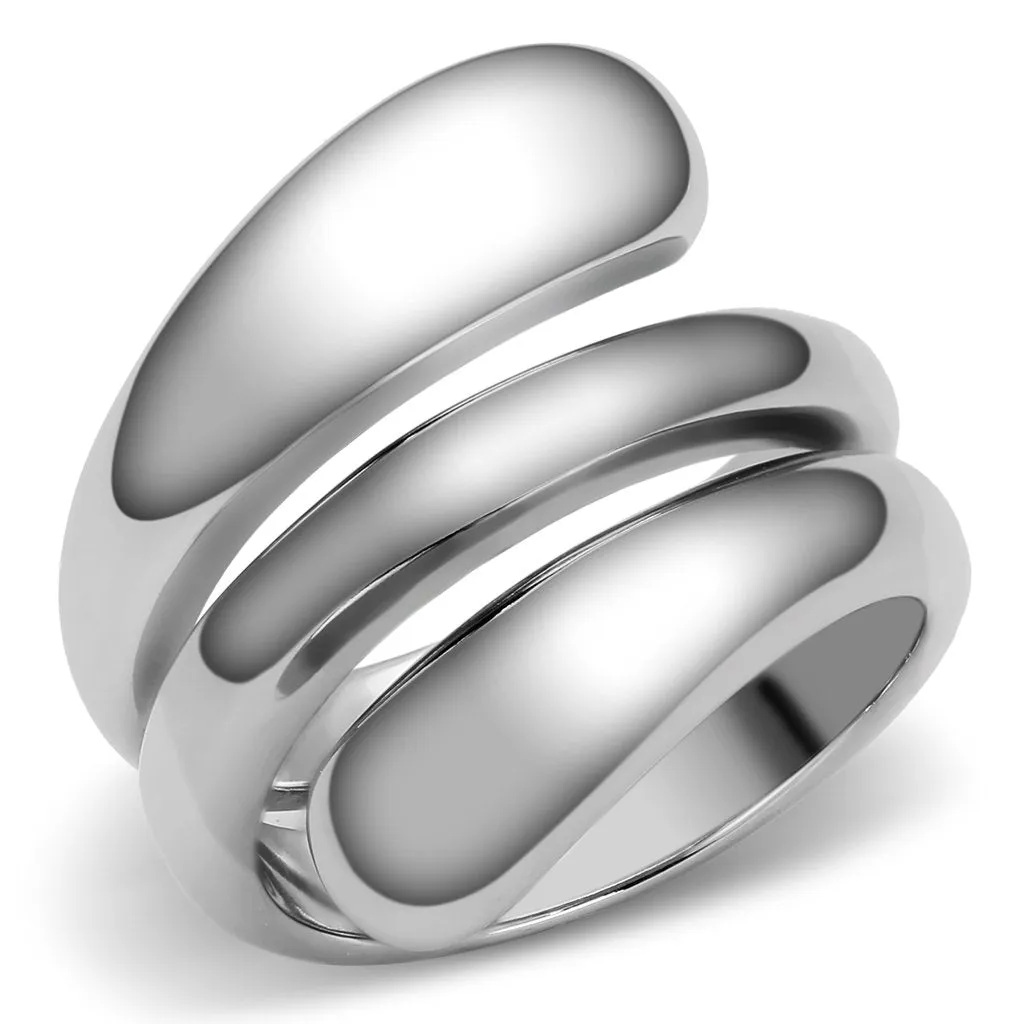 High polished (no plating) Stainless Steel Ring with No Stone for Women Style TK037