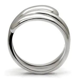 High polished (no plating) Stainless Steel Ring with No Stone for Women Style TK037