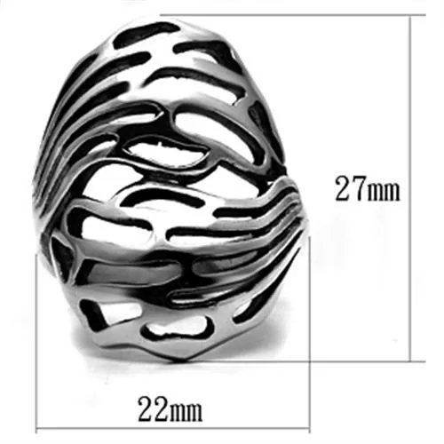 High polished (no plating) Stainless Steel Ring with No Stone for Women Style TK636