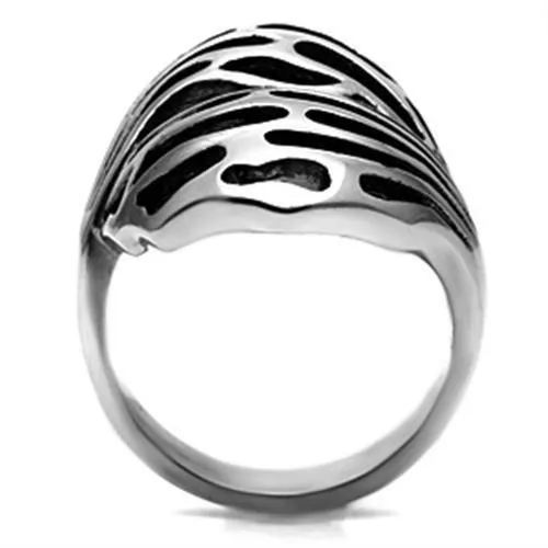 High polished (no plating) Stainless Steel Ring with No Stone for Women Style TK636