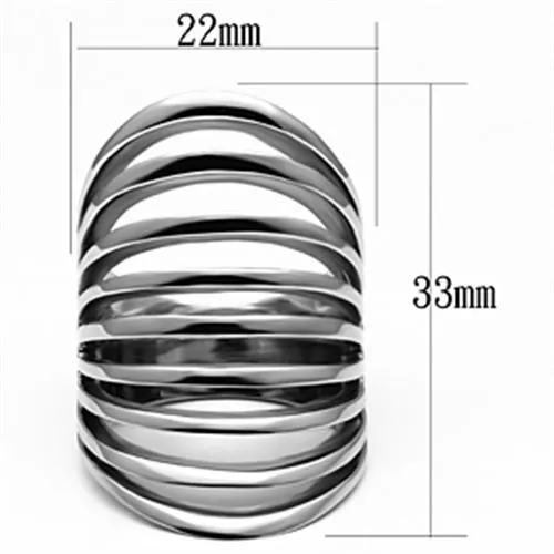 High polished (no plating) Stainless Steel Ring with No Stone for Women Style TK665