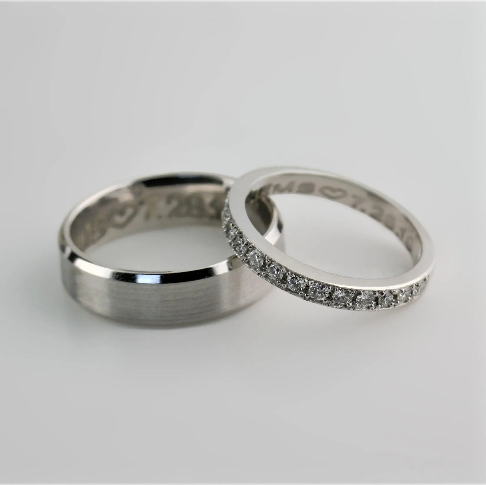 His and Hers Wedding Rings White Gold