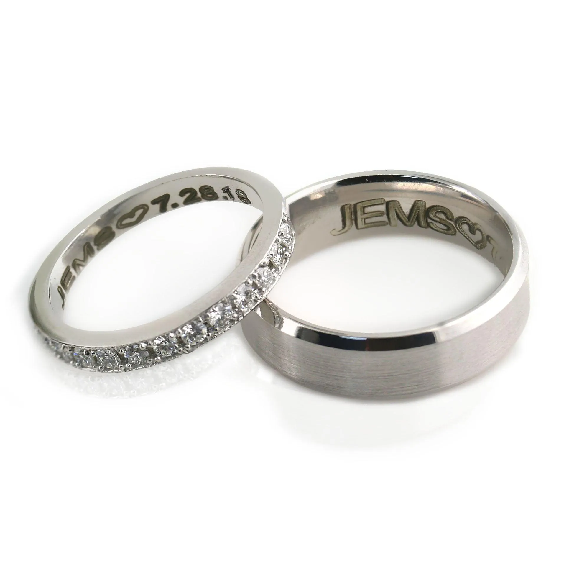 His and Hers Wedding Rings White Gold