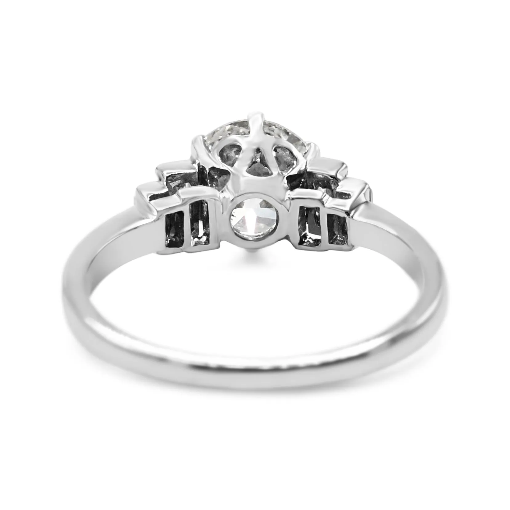 HRD Certificated Brilliant Cut Solitaire Diamond Ring - Platinum