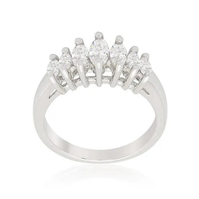 Iva Graduated Marquise CZ Band Ring | 1.8ct