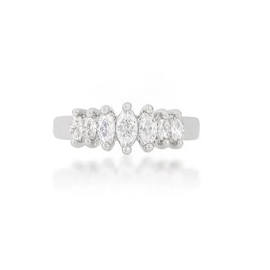 Iva Graduated Marquise CZ Band Ring | 1.8ct