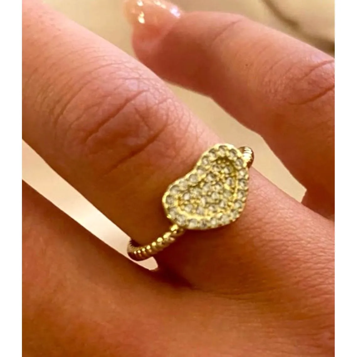 Kathryn Pave Heart Ring