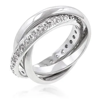 Kefira Three Band Cocktail Triplet Ring | 1ct