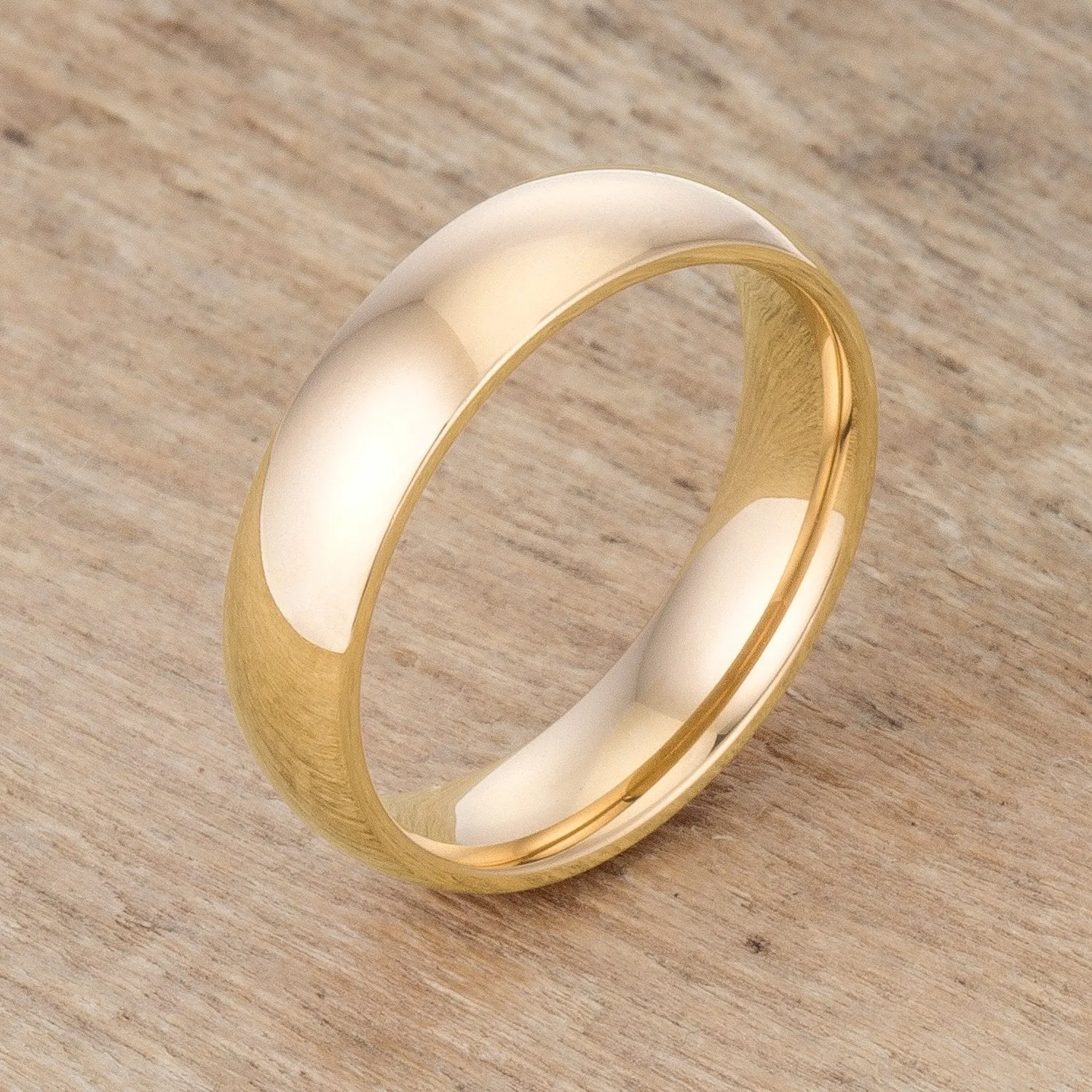 Kiri Gold Stainless Steel Wedding Ring | Stainless Steel