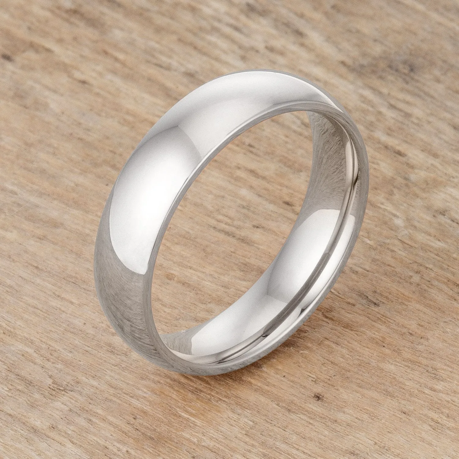 Kiri Silver Stainless Steel Wedding Ring | Stainless Steel