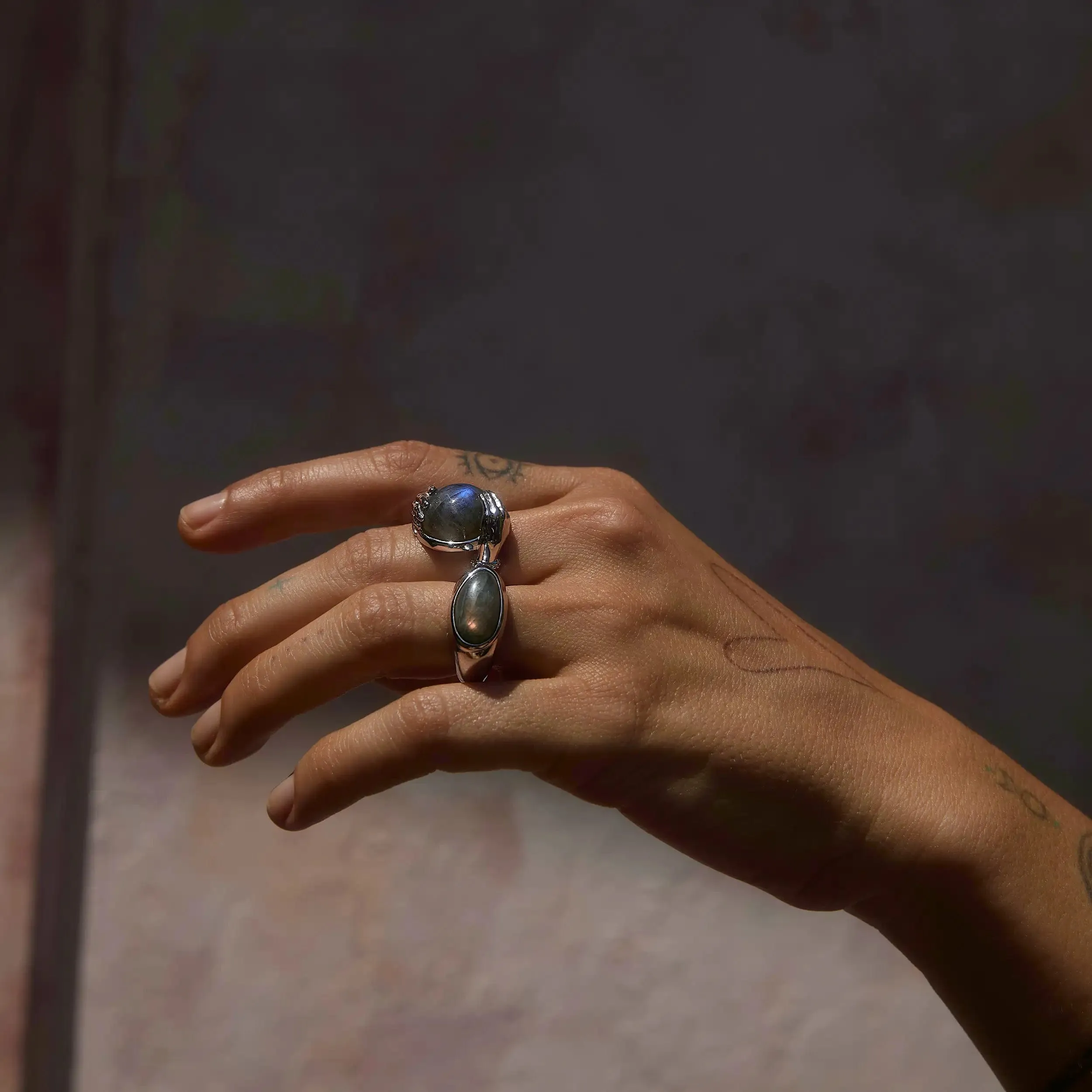 Labradorite Fortune Teller Ring