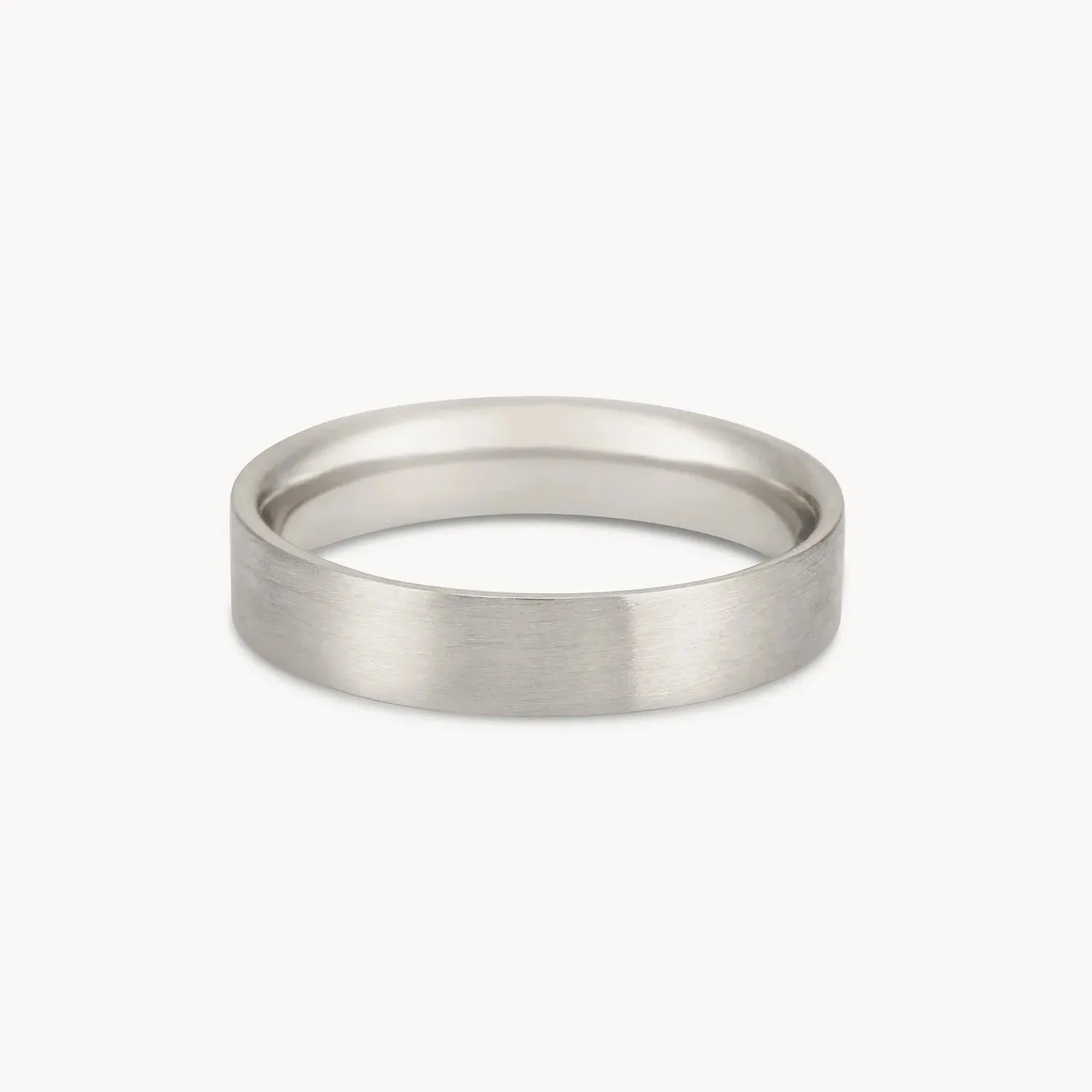 Larger everlast band brushed - 14k white gold, brushed