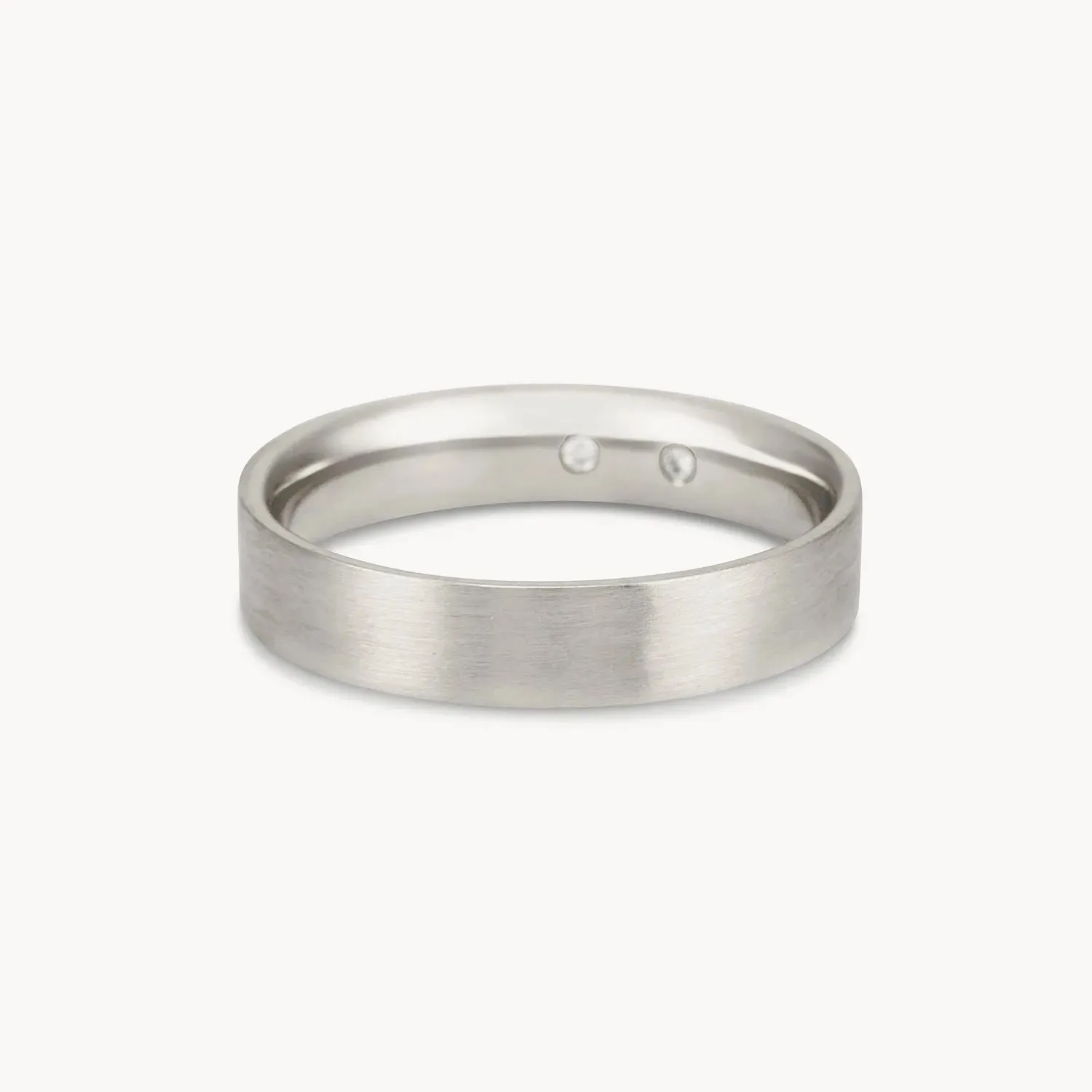 Larger everlast band brushed - 14k white gold, brushed