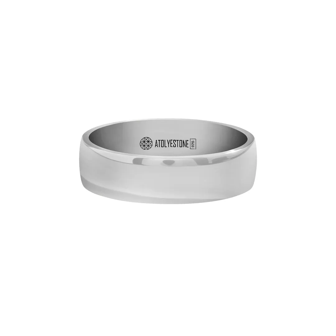 Low Dome Band in Silver