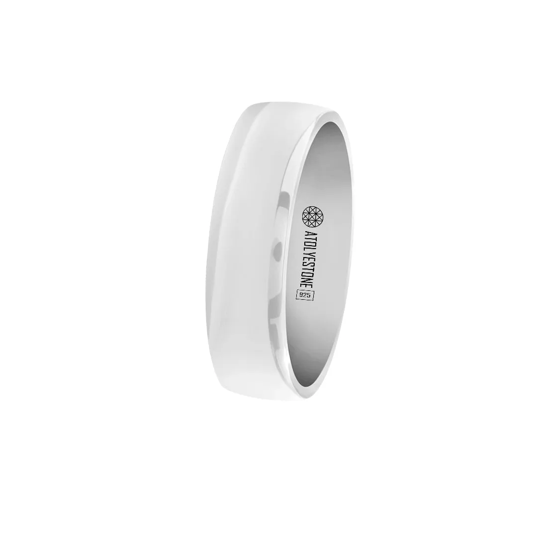 Low Dome Band in Silver