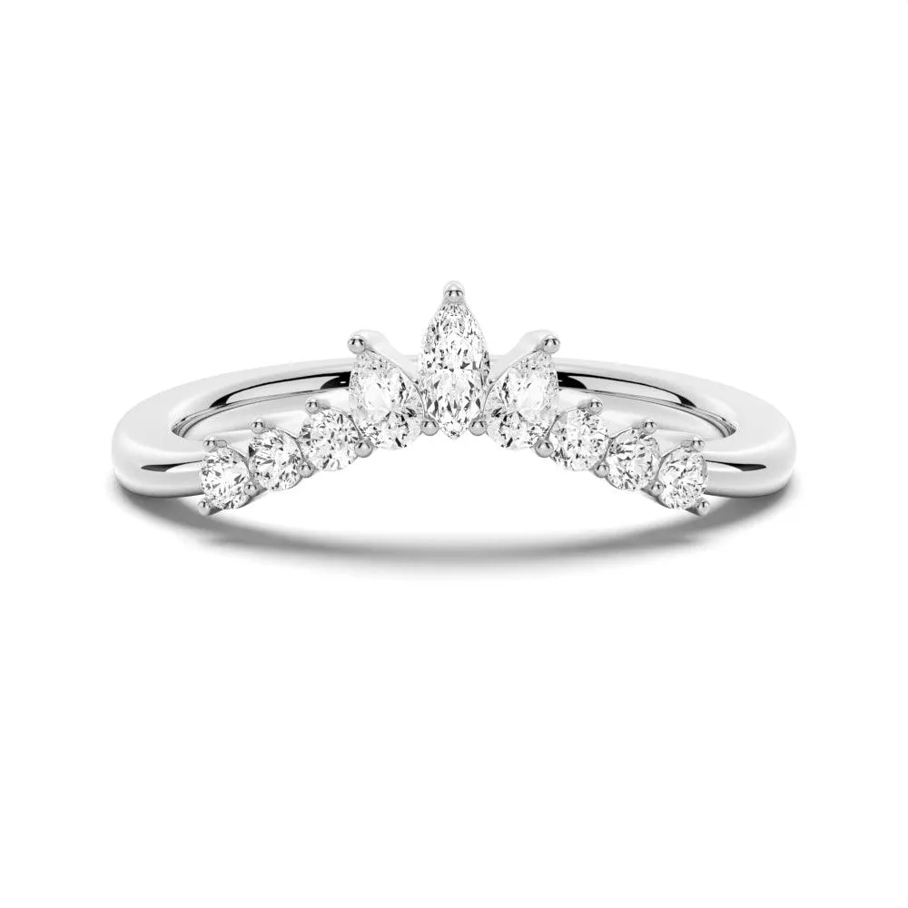 Lunette Nested Diamond Wedding Ring