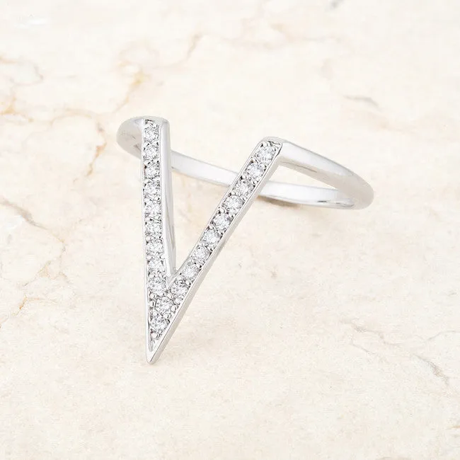 Michelle Delicate V-Shape Fashion Ring | 0.2ct