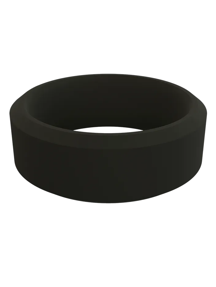 Modern Black Silicone Ring