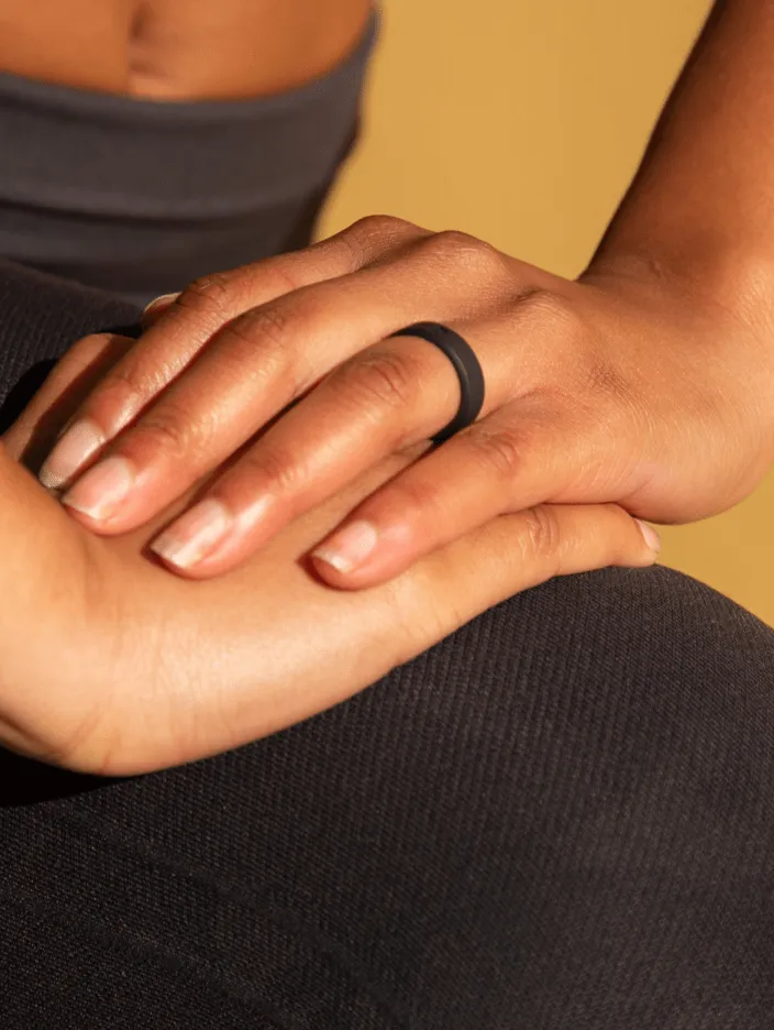 Modern Black Silicone Ring