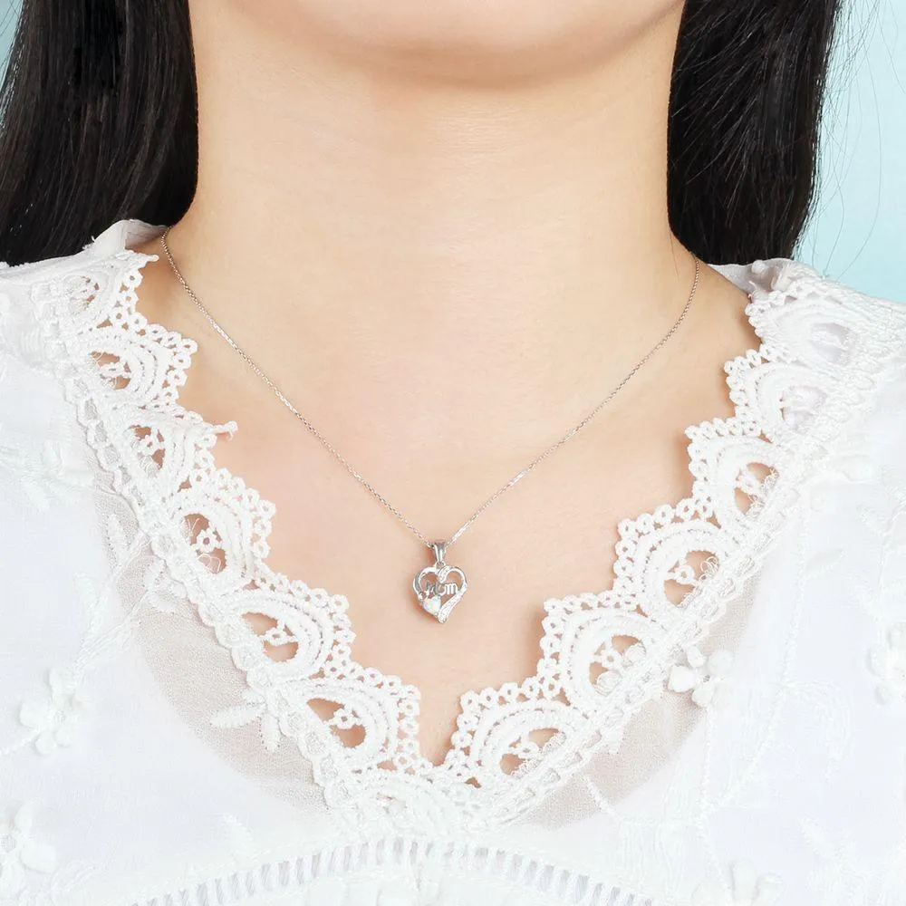 MOM OPAL HEART NECKLACE