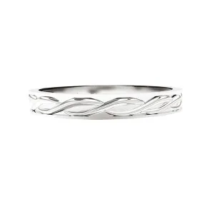 Narrow Celtic Twist Solid Wedding Ring