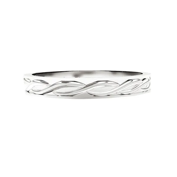 Narrow Celtic Twist Solid Wedding Ring