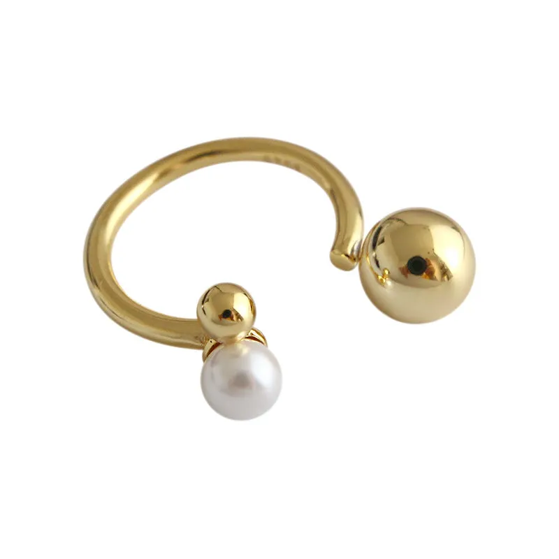 Open Ring Gold/Pearl