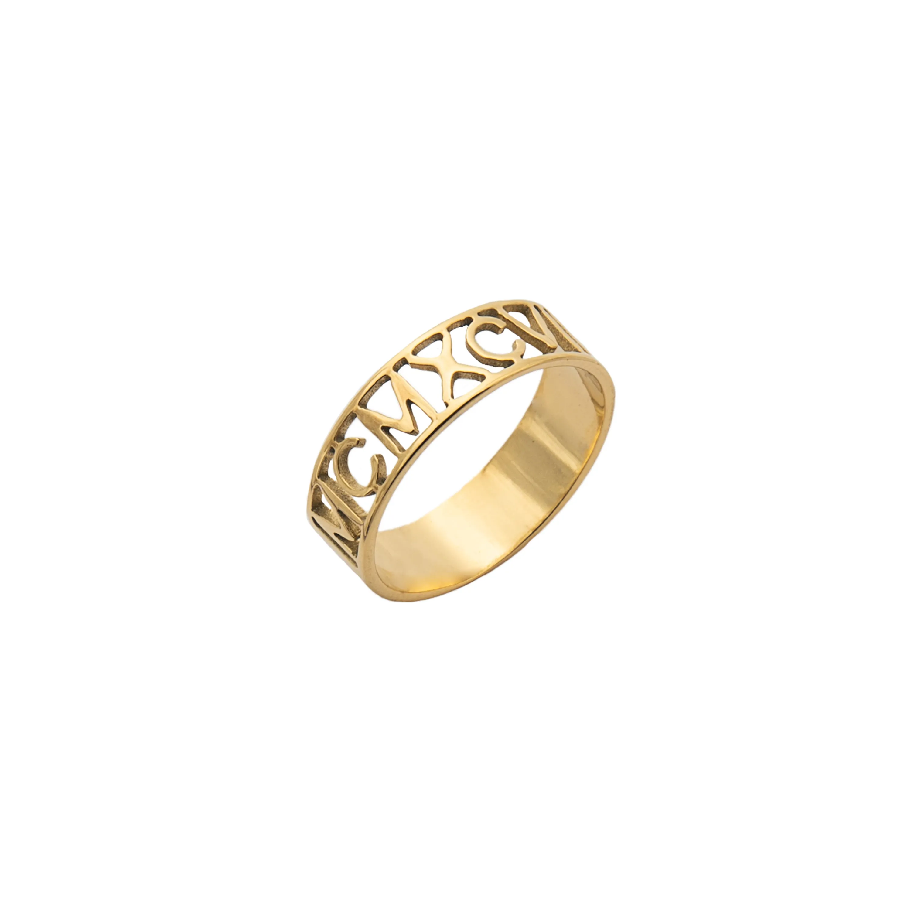 Personalized Roman Numbers Ring