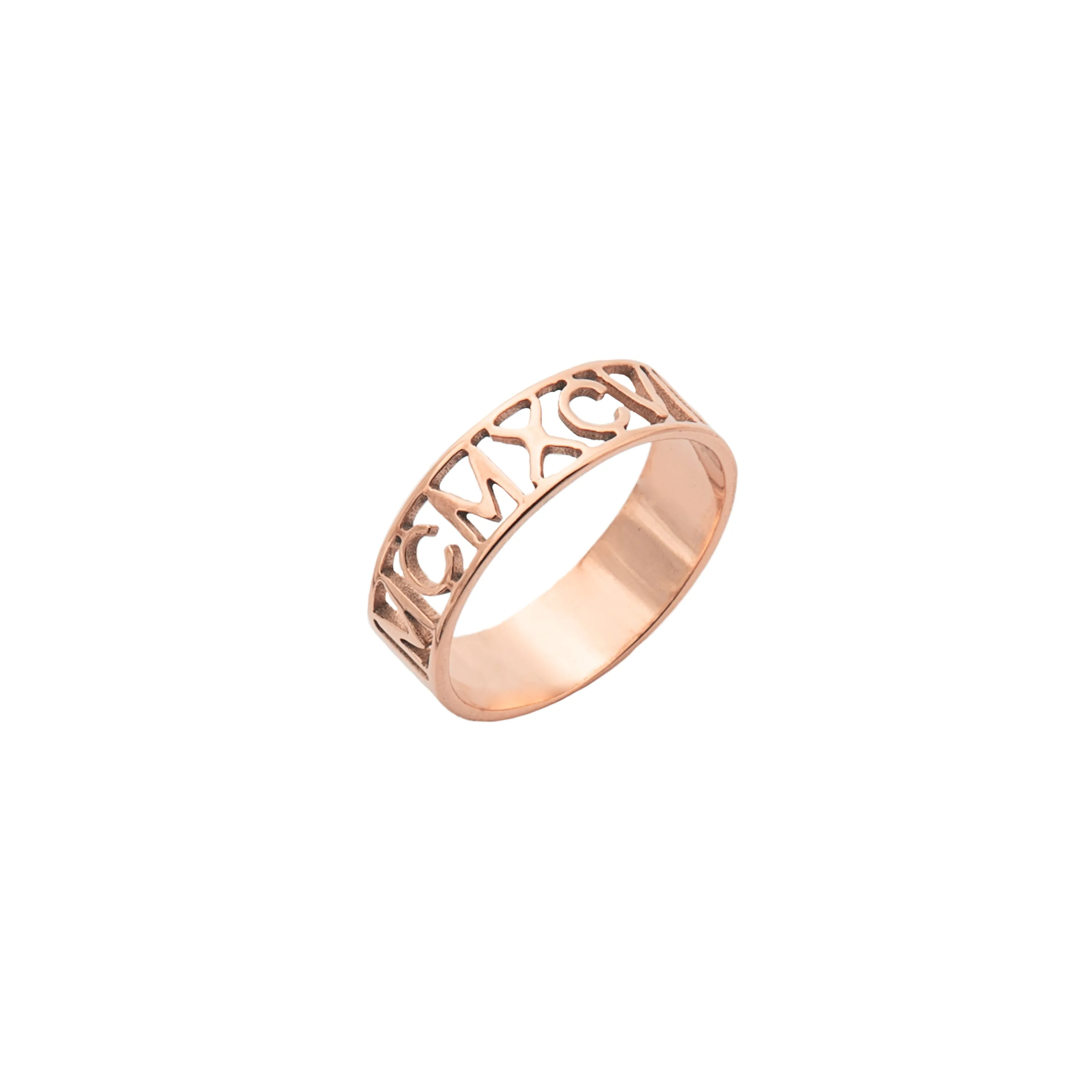 Personalized Roman Numbers Ring