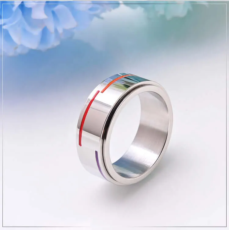 Pride Edge Rainbow Ring