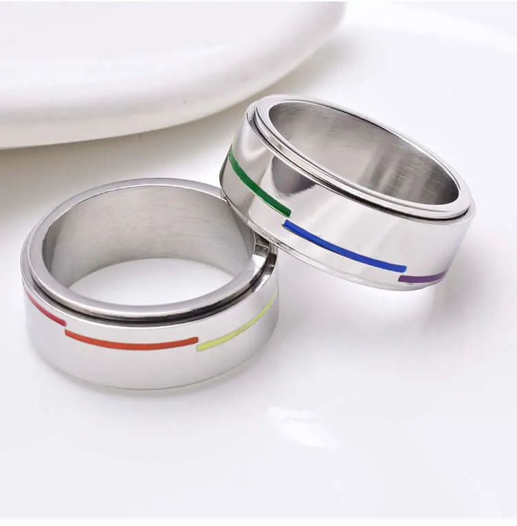 Pride Edge Rainbow Ring