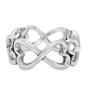 R510 Infinity Hearts Band Ring