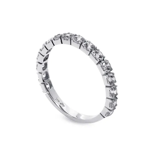 Raina Round Eternity Ring White Gold