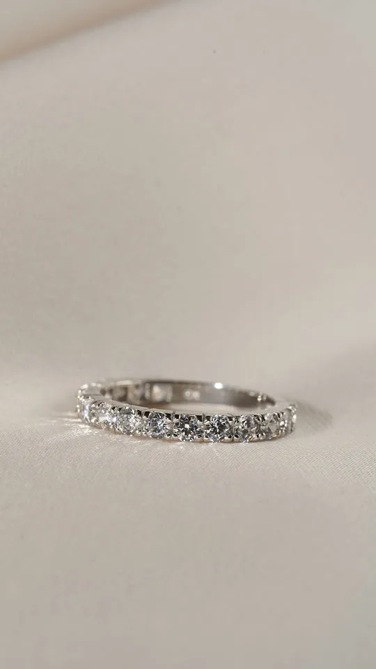 Raina Round Eternity Ring White Gold