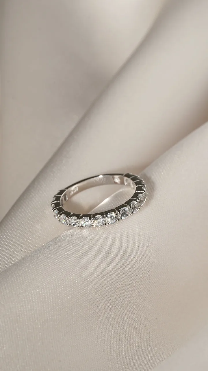 Raina Round Eternity Ring White Gold