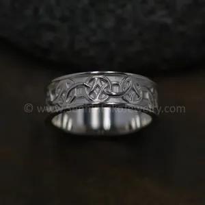 READY TO SHIP Wide Celtic Knot Ring, Size 10